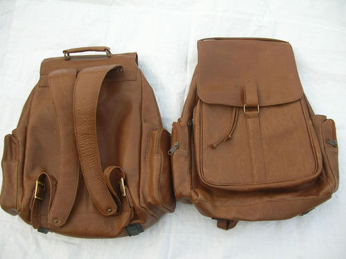 Leather Backpack Bag, Color : Tan