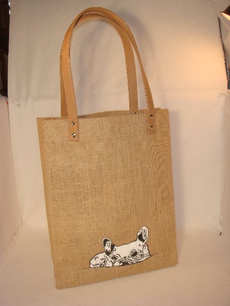 Jute bags with rexine handles