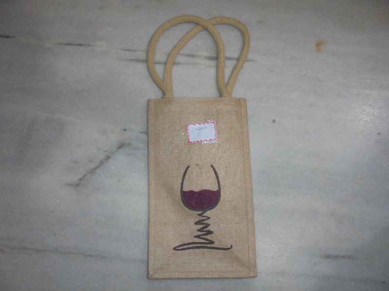 Jute Wine Bags, Color : Natural