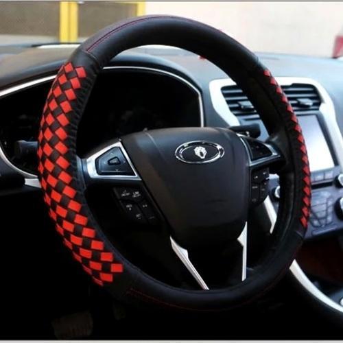 Leather Car Steering Cover, Feature : Anti Wrinkle, Easy Wash, High Strength, Shrink Resistant, Smooth