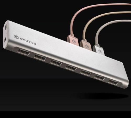Cadyce Aluminum Alloy USB Port Hub, Color : Silver