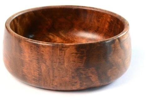 Plain wooden bowl, Shape : Round