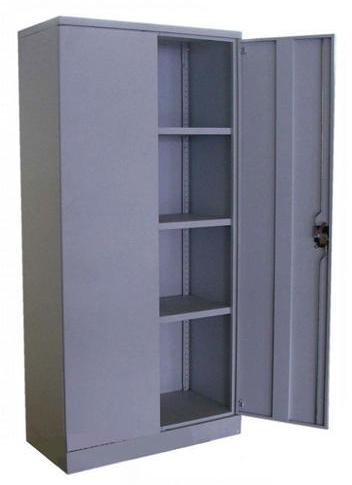 Jain furniture Double Door Steel Cupboard, Color : grey