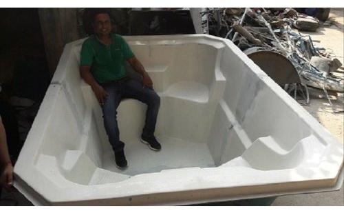 Plain FRP jacuzzi tub, Color : White