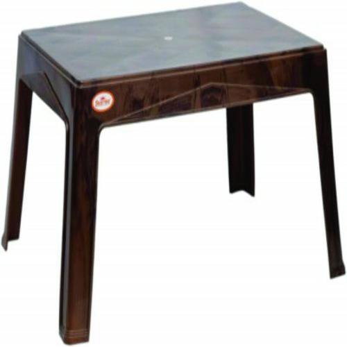 Sunrise Rectangular Plastic Table, Color : Brown