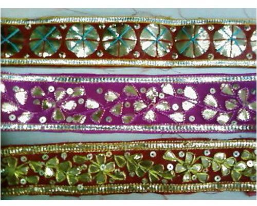 Polyester Designer Gota Patti Lace, Width : 1.5-2.5 inch