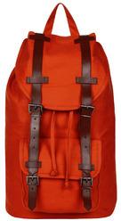 Kuttu Cotton/Leather canvas backpack, Size : Longer Size