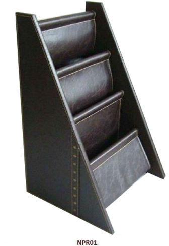 Leather newspaper rack, for Home, Office, Feature : Fine Finish