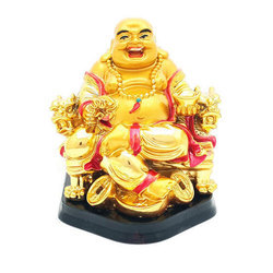 Mahavir Shinny Golden Feng Shui Laughing Buddha