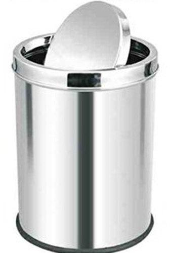 STAINLESS STEEL Swing Dustbin, Color : Silver