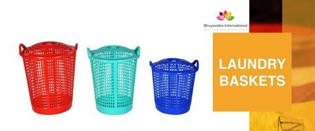 Plastic laundry baskets, Color : Red, Blue, Pink, Orange
