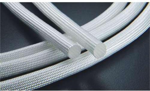 Fibre Fiberglass Heat Resistant Sleeve, Color : White
