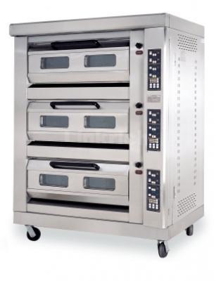 Three Deck Six Tray Gas Oven