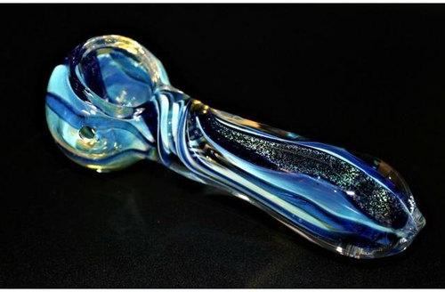 Round Glass Smoking Pipes, Color : Blue