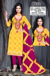 Vandana Unstitched Unstitch Cotton Ladies Salwar Suit, Color : Four Colour Option