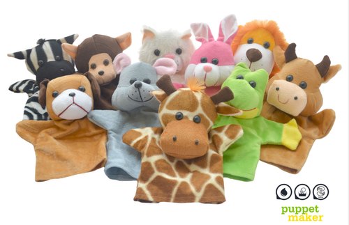 Velboa / Velvet / SuperSoft EF Animal Hand Puppets, Color : Multi Color