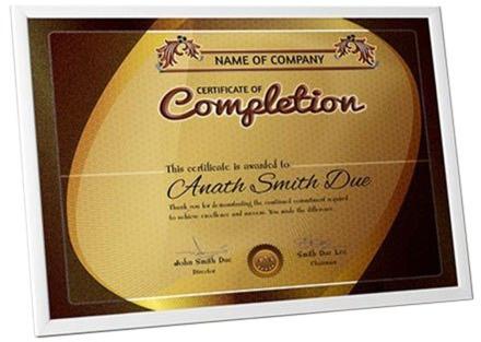 Cardboard Paper Award Certificates