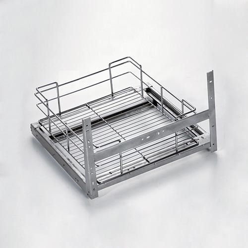 OLIVE SILVER Metal Kitchen Grain Trolley