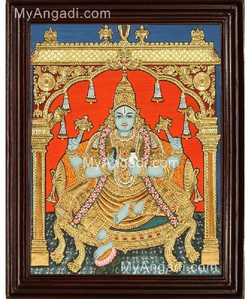 Polished Dhanwantri Tanjore Painting, Packaging Type : Carton Box