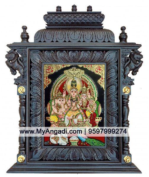 Shiva Family Shiva Kudumbam Tanjore Painting, Packaging Type : Carton Box