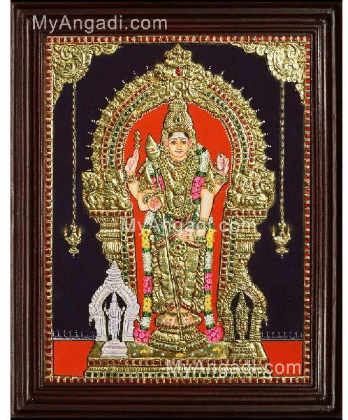 Polished Thiruchendur Murugan Tanjore Painting, Packaging Type : Carton Box