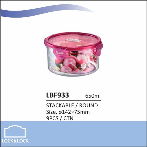 Plastic airtight container, Capacity : 650ml