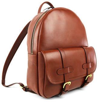 Leather College Backpack