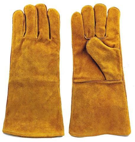 Plain Welding Safety Gloves, Finger Type : Full Fingered