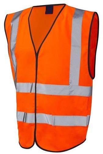 Plain Polyester Reflective Safety Jacket, Size : Standard