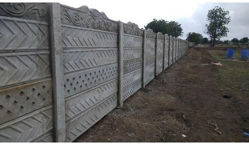 Atlas Precast Concrete Curbing Compound Wall, For Garden