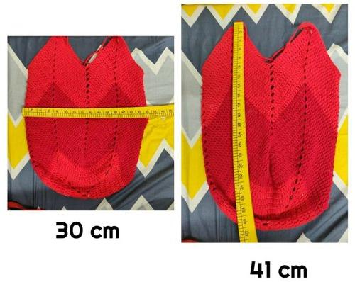 Handmade Crochet Bag, Size : 14 inches