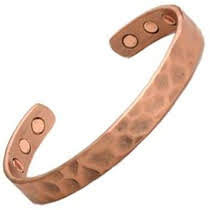 Polished hammered copper bracelet, Gender : Female, Male