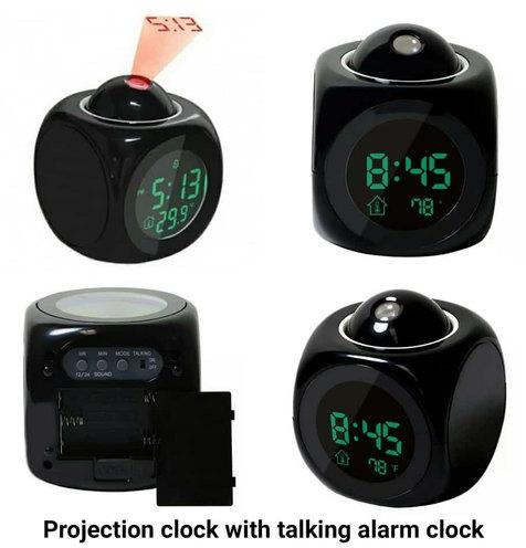 Plasitc Black Projection Clock, Display Type : Digital