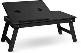 Wooden Laptop Table, Color : Black
