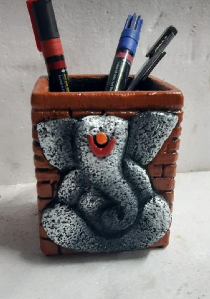 Fiber Ganesha Pen Stand, Packaging Type : Carton Box