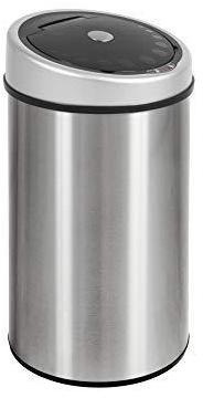 Steel dustbin, Color : Silver