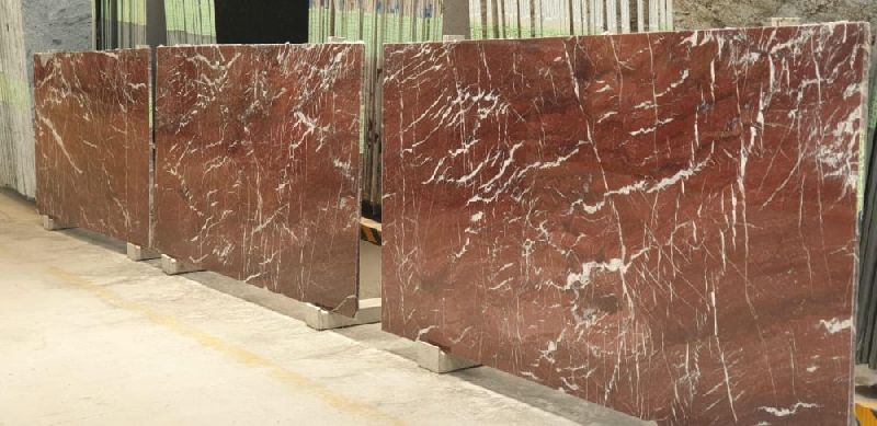 Polished Red Lavante Marble Stone, for Building, Flooring, Pattern : Plain, Printed