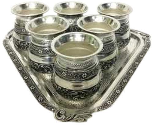Decorative Silver Cup Set