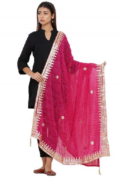 Embroidered chiffon dupatta, Feature : Anti-Wrinkle, Comfortable, Impeccable Finish, Skin Friendly