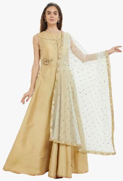 Embroidered Net Dupatta, Feature : Anti-Wrinkle, Easily Washable, Shrink Resistance