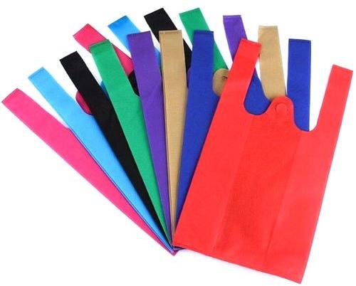 Small W Cut Non Woven Bags, for Goods Packaging, Shopping, Technics : Machine Made