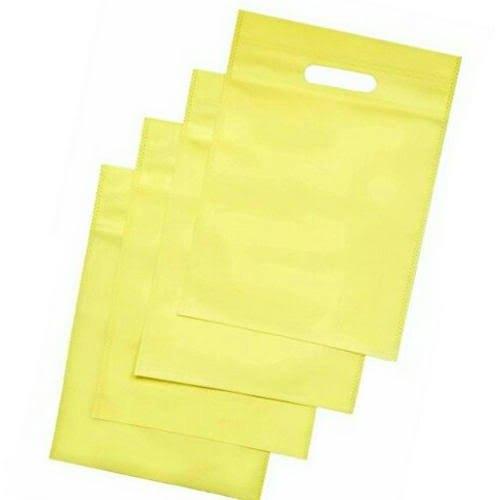 Yellow D Cut Non Woven Bags