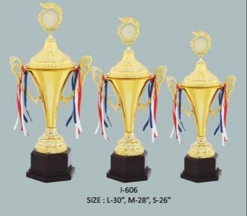 Customize Ceramic Gold Plated Trophies, Color : Golden