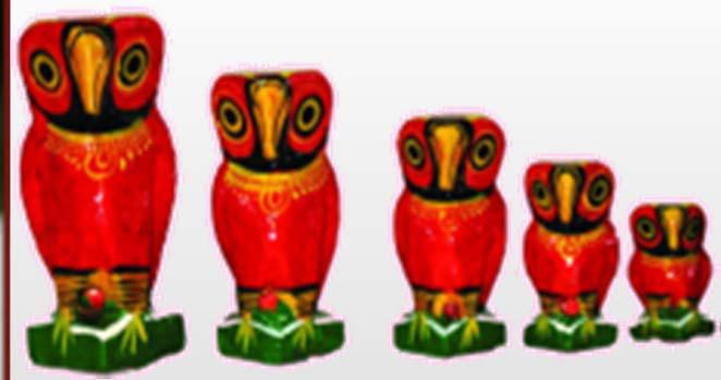 Hand Painted Owl Set
