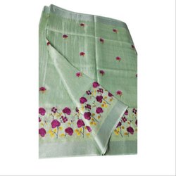 Shivkrupa Enterprise Silk Printed Ladies Linen Tissue Saree, Occasion : Formal Wear