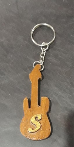 Heart wooden key chain