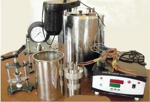 Bomb Calorimeter, for Solid liquid fossil fuels, Foodstuffs, Biofuel, Voltage : 220-240/100-120