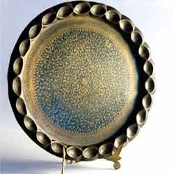 Round Antique Bronze Plate, Color : Brown, Golden