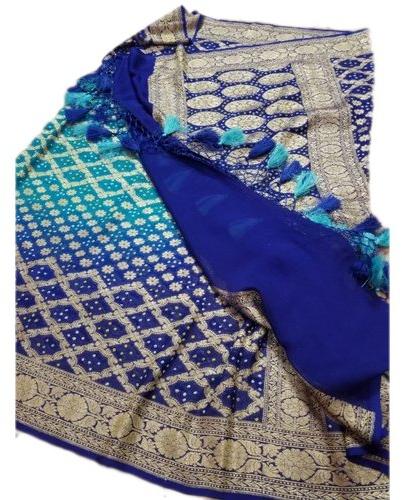 Banarasi Silk Bandhani Saree, Occasion : Festive Wear