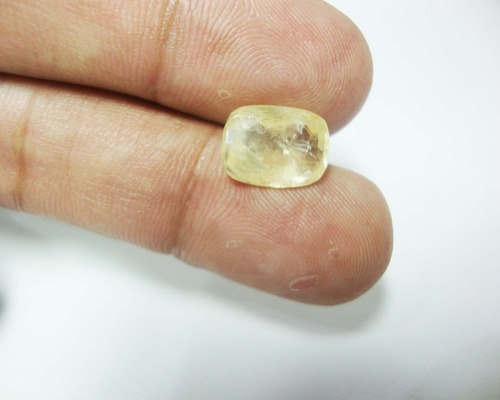 Yellow Sapphire Precious Stone, for Necklace, Ring, Gemstone Type : Natural